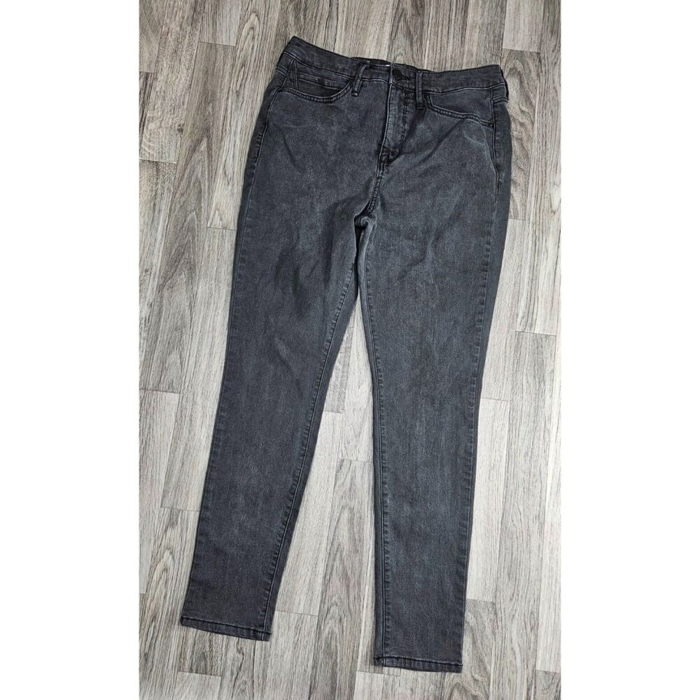 Seven 7 Womens Size 8‎ Pockets Skinny Grey Black Denim Jeans